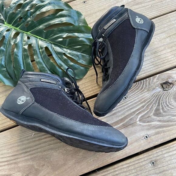 Timberland Black High Top Sneakers Men's 7.5 - Picture 1 of 6